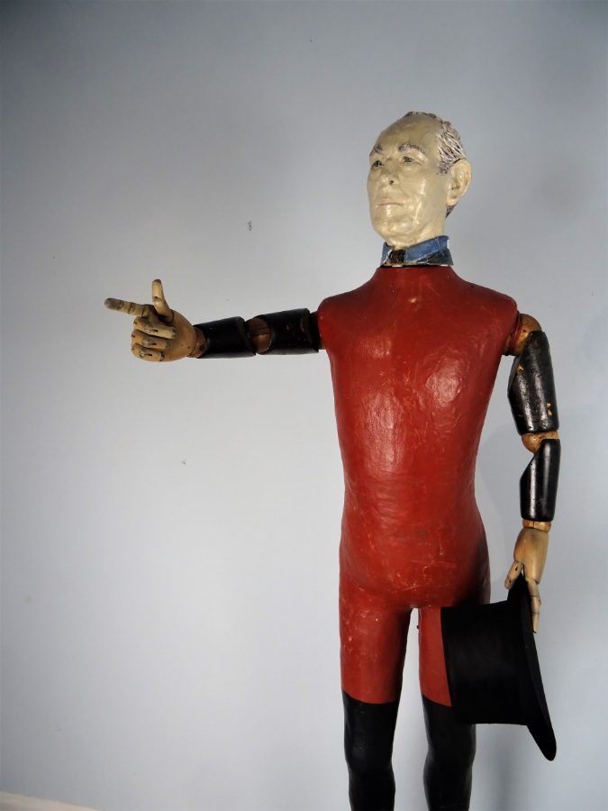 Painted Papier Mache Red and Black Mannequin  (42).JPG